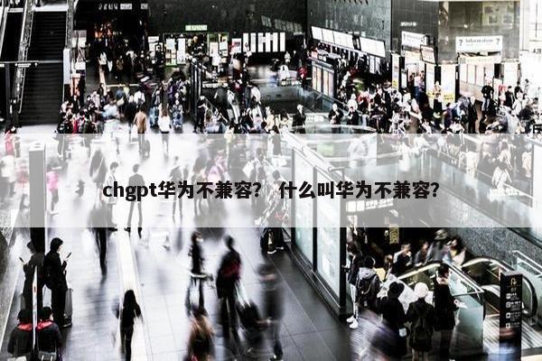 chgpt华为不兼容？ 什么叫华为不兼容？