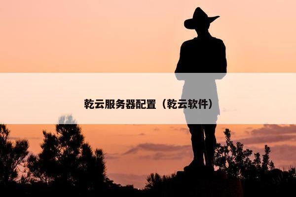 乾云服务器配置（乾云软件）