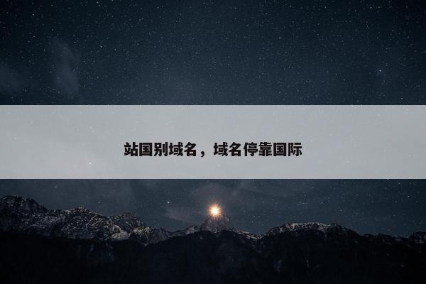 站国别域名，域名停靠国际