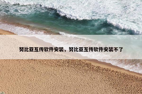 努比亚互传软件安装，努比亚互传软件安装不了