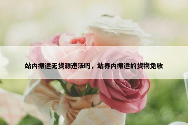 站内搬运无货源违法吗，站界内搬运的货物免收