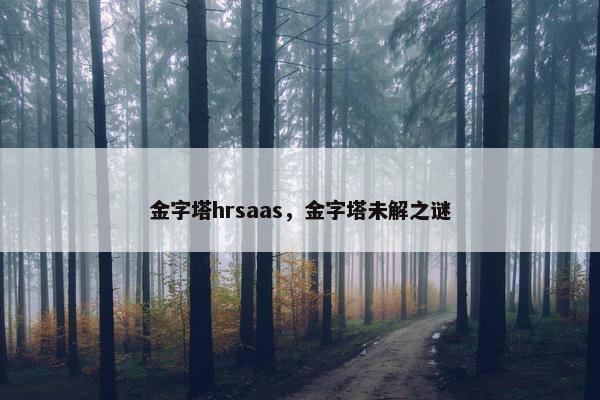金字塔hrsaas，金字塔未解之谜