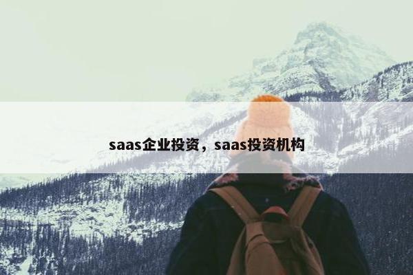 saas企业投资，saas投资机构