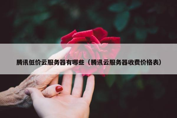腾讯低价云服务器有哪些（腾讯云服务器收费价格表）