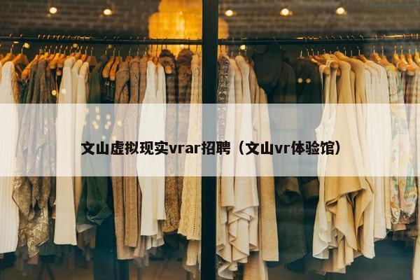 文山虚拟现实vrar招聘（文山vr体验馆）