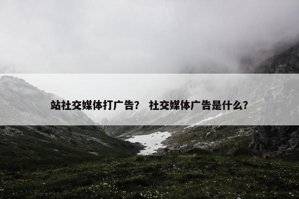站社交媒体打广告？ 社交媒体广告是什么？