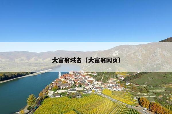 大富翁域名（大富翁网页）