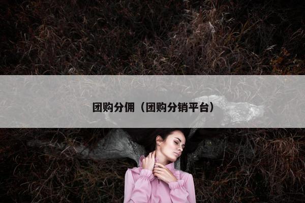 团购分佣（团购分销平台）