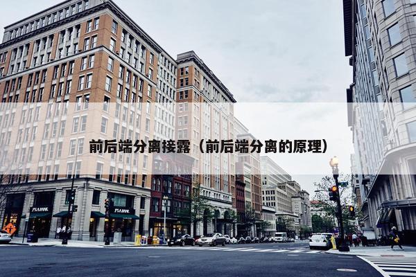前后端分离接露（前后端分离的原理）