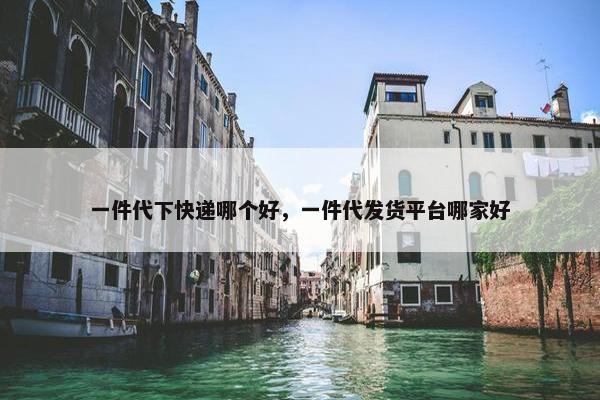 一件代下快递哪个好，一件代发货平台哪家好