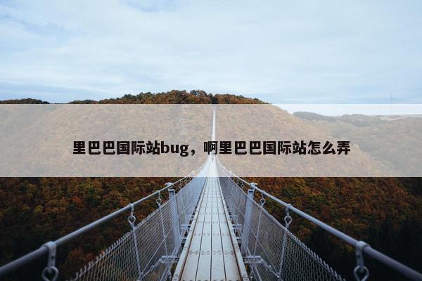 里巴巴国际站bug，啊里巴巴国际站怎么弄