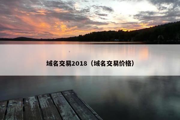 域名交易2018（域名交易价格）