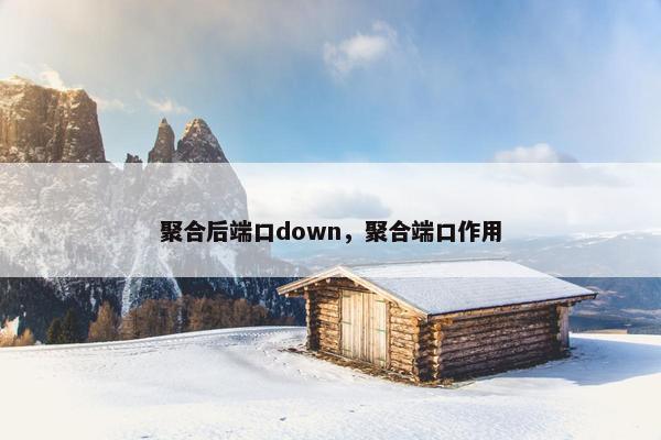 聚合后端口down，聚合端口作用