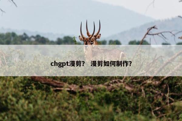 chgpt漫剪？ 漫剪如何制作？