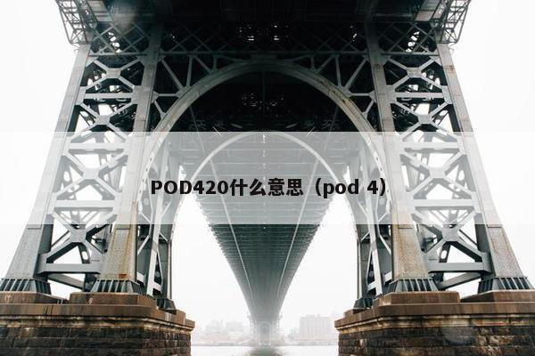 POD420什么意思（pod 4）