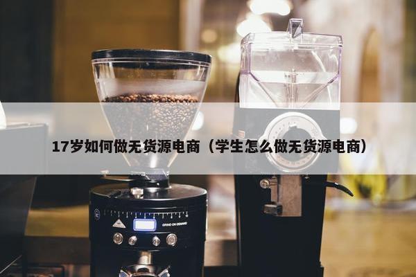 17岁如何做无货源电商（学生怎么做无货源电商）