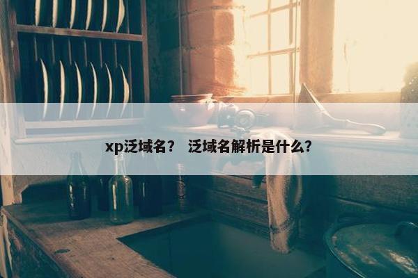xp泛域名？ 泛域名解析是什么？