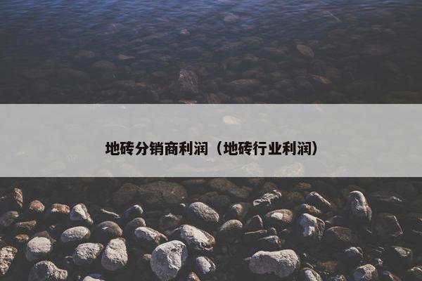 地砖分销商利润（地砖行业利润）