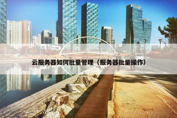 云服务器如何批量管理（服务器批量操作）