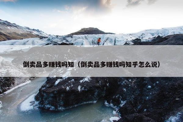 倒卖品多赚钱吗知（倒卖品多赚钱吗知乎怎么说）