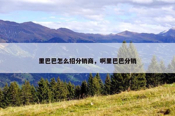 里巴巴怎么招分销商，啊里巴巴分销