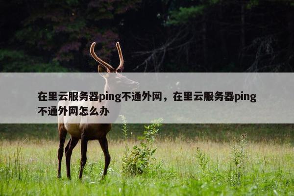 在里云服务器ping不通外网，在里云服务器ping不通外网怎么办