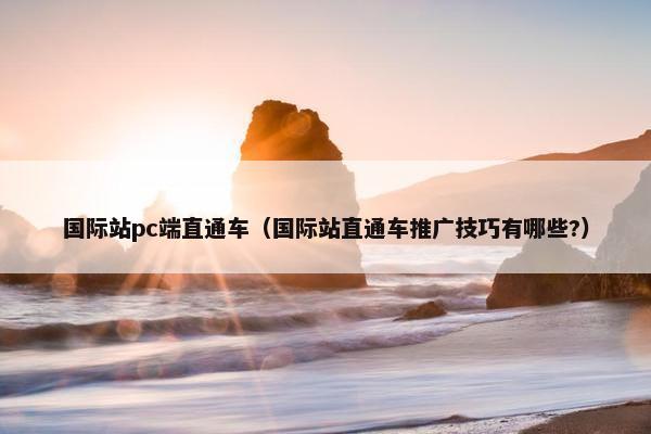 国际站pc端直通车（国际站直通车推广技巧有哪些?）