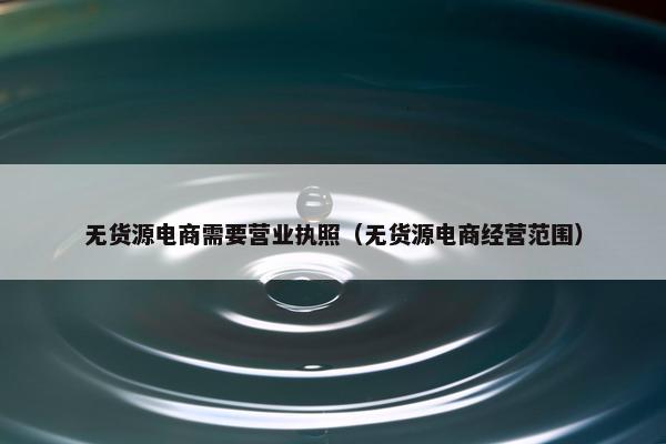 无货源电商需要营业执照（无货源电商经营范围）