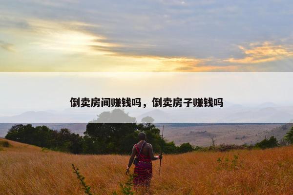 倒卖房间赚钱吗，倒卖房子赚钱吗