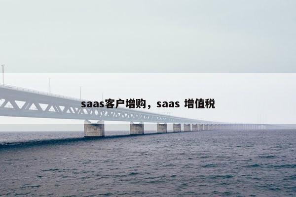 saas客户增购，saas 增值税
