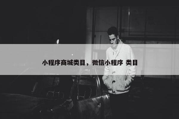 小程序商城类目，微信小程序 类目