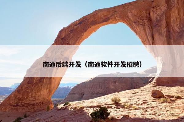 南通后端开发（南通软件开发招聘）