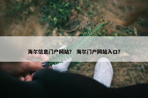 海尔信息门户网站？ 海尔门户网站入口？