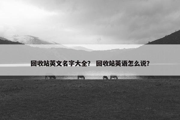 回收站英文名字大全？ 回收站英语怎么说？
