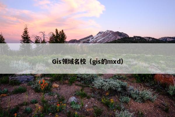 Gis领域名校（gis的mxd）