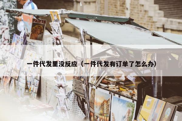 一件代发里没反应（一件代发有订单了怎么办）