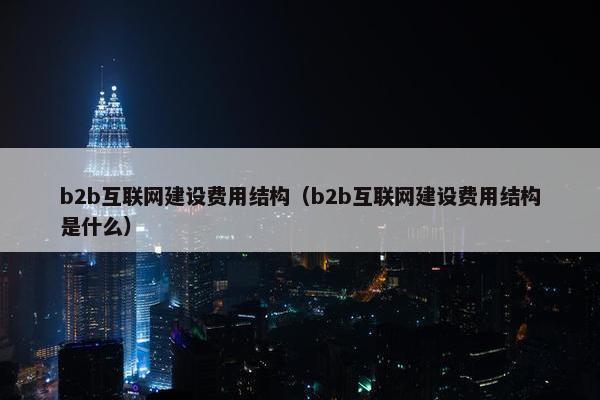 b2b互联网建设费用结构（b2b互联网建设费用结构是什么）