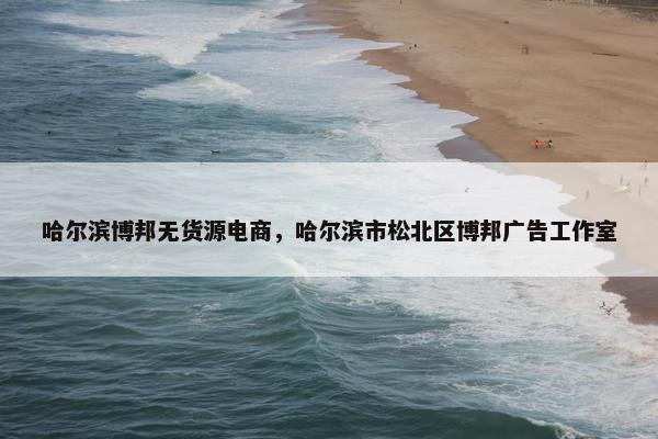 哈尔滨博邦无货源电商，哈尔滨市松北区博邦广告工作室