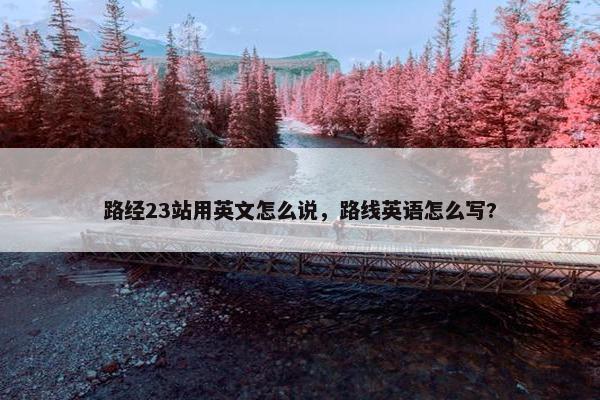 路经23站用英文怎么说，路线英语怎么写?