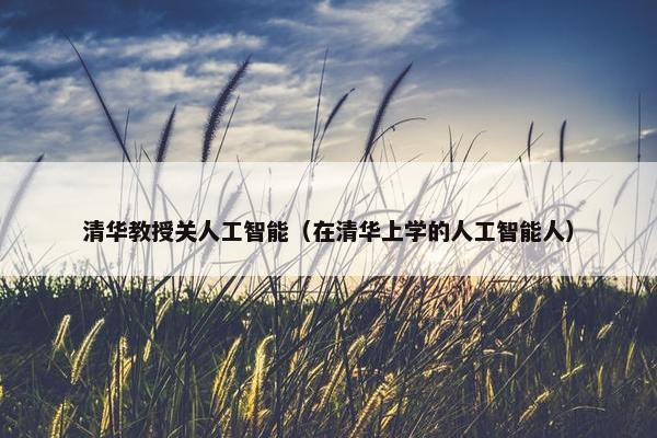 清华教授关人工智能（在清华上学的人工智能人）