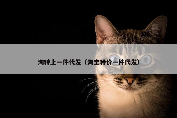 淘特上一件代发（淘宝特价一件代发）
