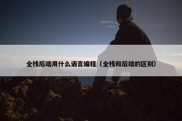 全栈后端用什么语言编程（全栈和后端的区别）