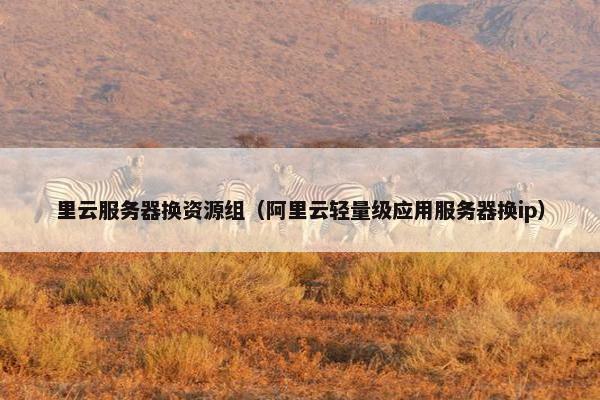 里云服务器换资源组（阿里云轻量级应用服务器换ip）