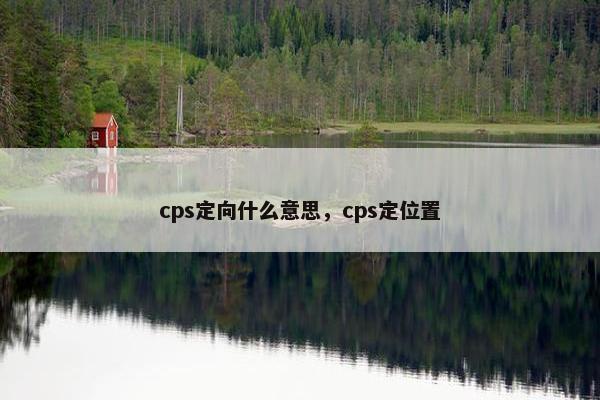 cps定向什么意思，cps定位置