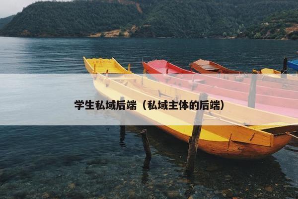 学生私域后端（私域主体的后端）