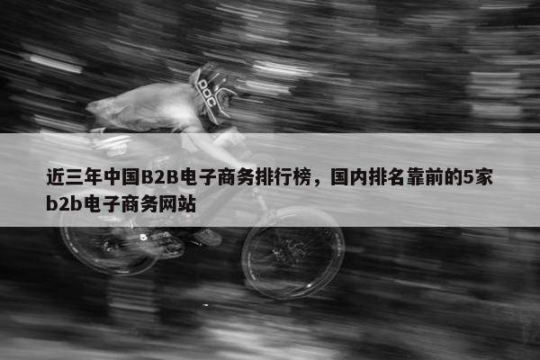 近三年中国B2B电子商务排行榜，国内排名靠前的5家b2b电子商务网站