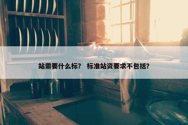 站需要什么标？ 标准站资要求不包括？
