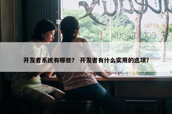 开发者系统有哪些？ 开发者有什么实用的选项？