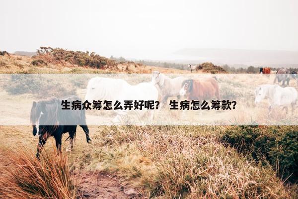 生病众筹怎么弄好呢？ 生病怎么筹款？