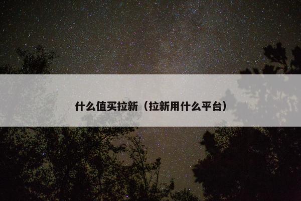什么值买拉新（拉新用什么平台）